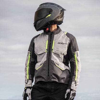 Chaqueta Seventy SD-JT67 Tanami Touring Negro/Gris/Amarillo