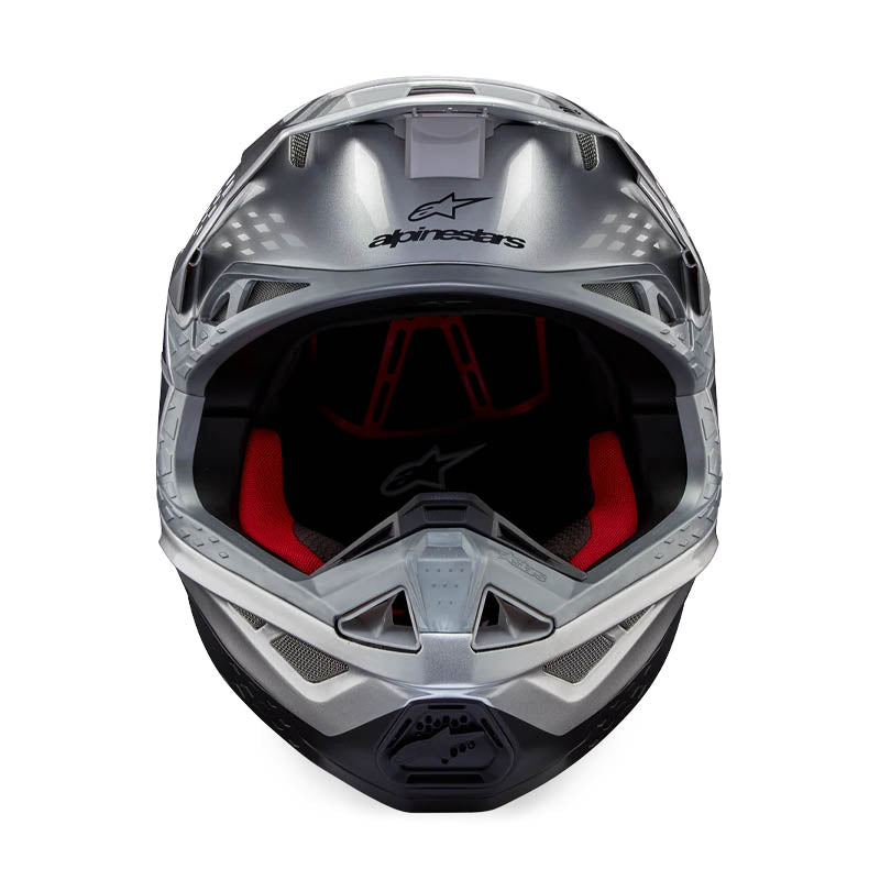 Casco ALPINESTARS Supertech S-M10 Plateado/ Negro/ Naranjo Fluor