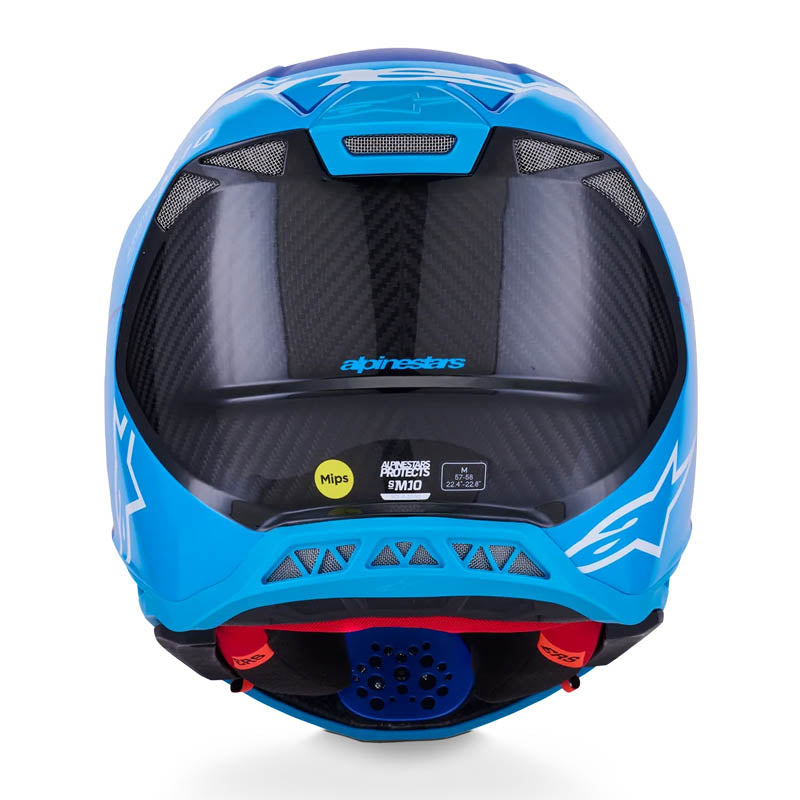 Casco ALPINESTARS Supertech S-M10 Azul Metálico/Azul/Carbono