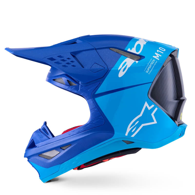 Casco ALPINESTARS Supertech S-M10 Azul Metálico/Azul/Carbono