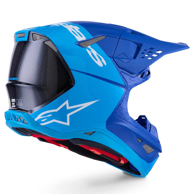 Casco ALPINESTARS Supertech S-M10 Azul Metálico/Azul/Carbono