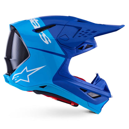 Casco ALPINESTARS Supertech S-M10 Azul Metálico/Azul/Carbono