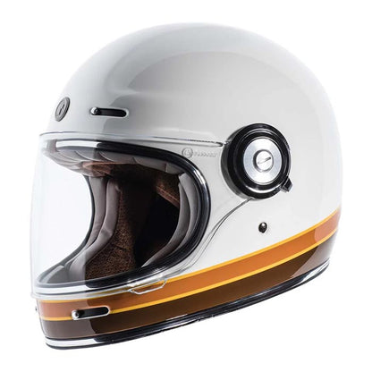 Casco T1 Iso Bar Blanco Brillante/Café
