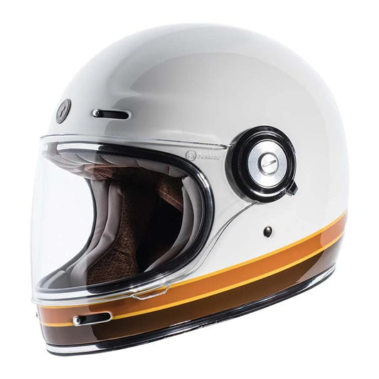 Casco T1 Iso Bar Blanco Brillante/Café
