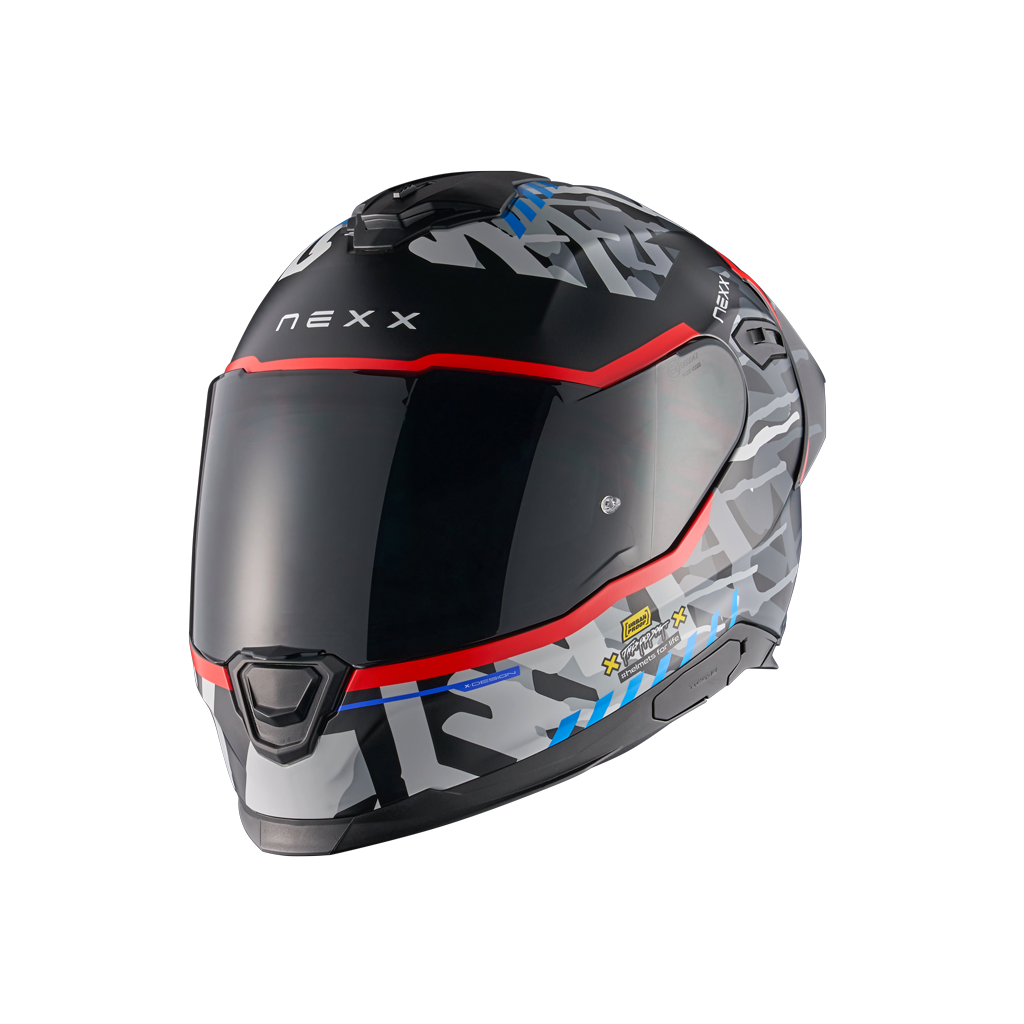 Casco Nexx Y.100R URBANGRAM BLACK RED