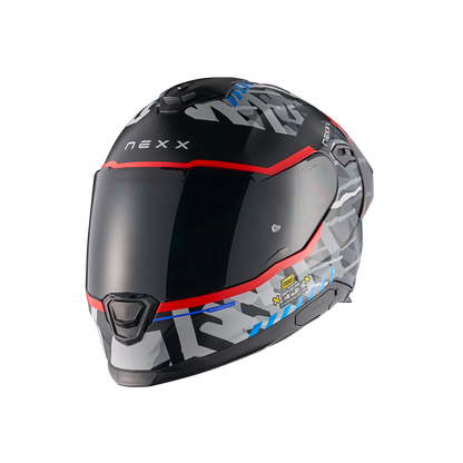 Casco Nexx Y.100R URBANGRAM BLACK RED