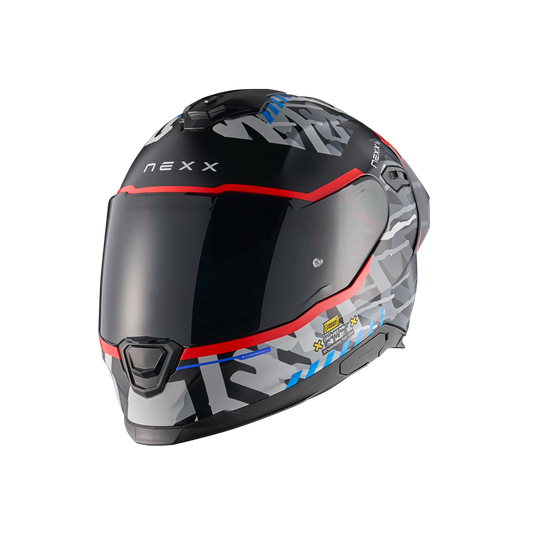 Casco Nexx Y.100R URBANGRAM BLACK RED