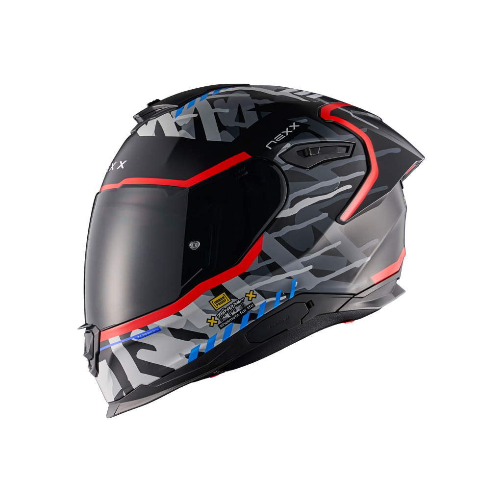 Casco Nexx Y.100R URBANGRAM BLACK RED