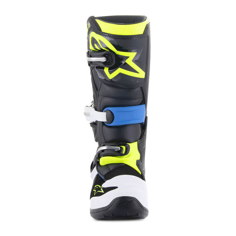 Botas Alpinestars Tech 7s Negro/ Azul/ Amarillo Fluor Junior