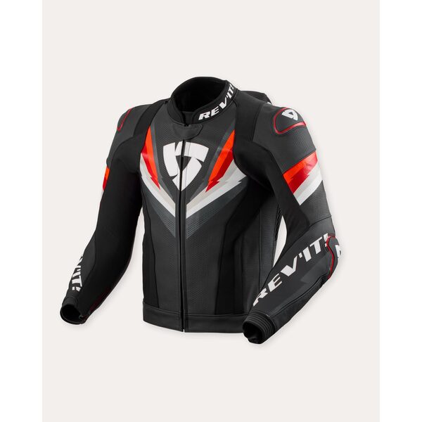 Rev’it! Chaqueta de Cuero Quantum 3 Pro Negro / Rojo