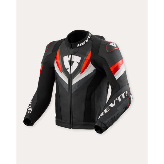 Rev’it! Chaqueta de Cuero Quantum 3 Pro Negro / Rojo