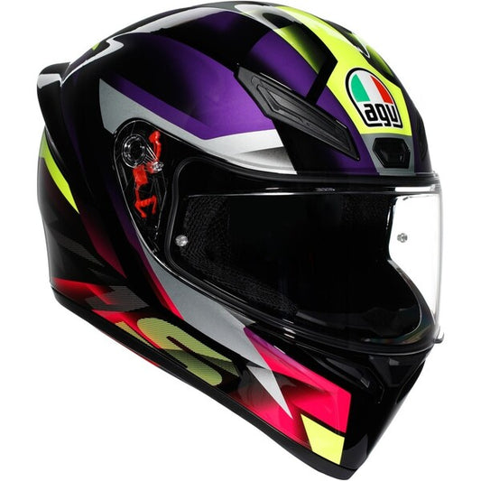 Casco AGV K1 S Fastlap Negro / Purpura / Rosado