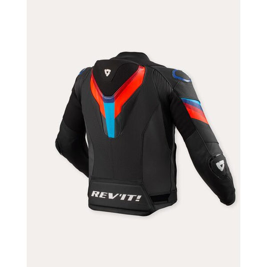 Rev’it! Chaqueta de Cuero Quantum 3 Pro Negro / Azul