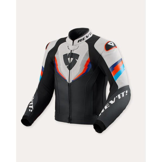 Rev’it! Chaqueta de Cuero Quantum 3 Negro / Gris Claro