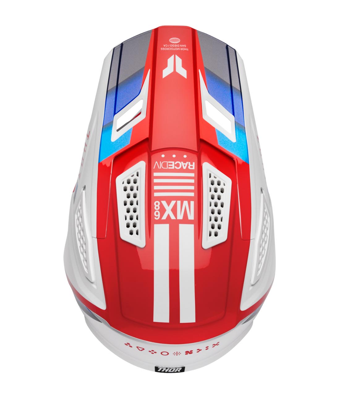 Casco Thor Fleet Defy blanco/rojo/azul