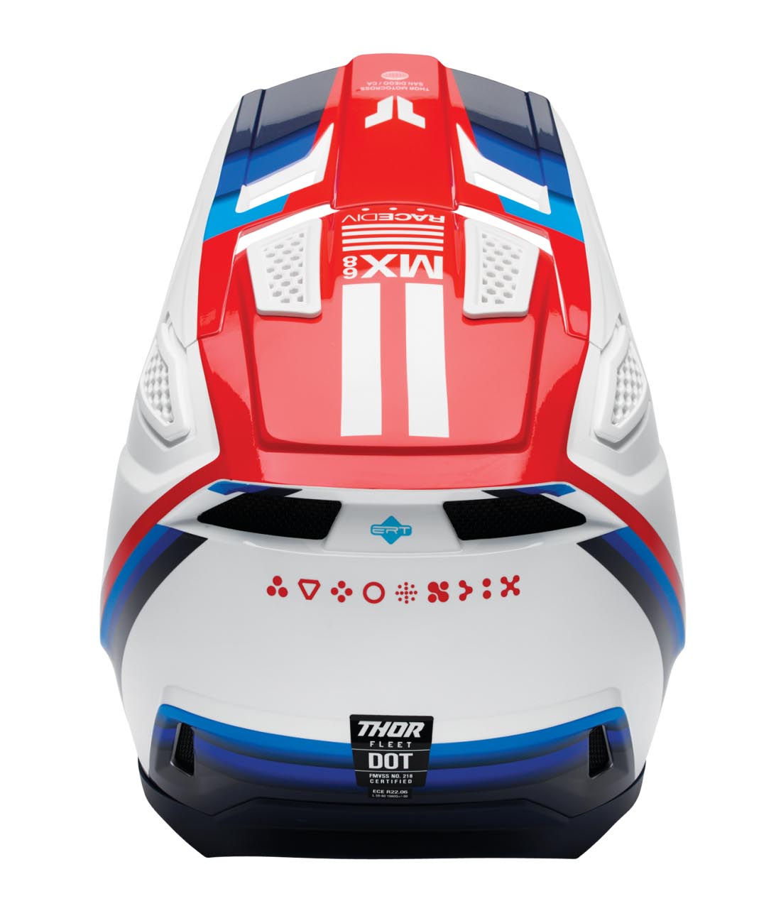 Casco Thor Fleet Defy blanco/rojo/azul