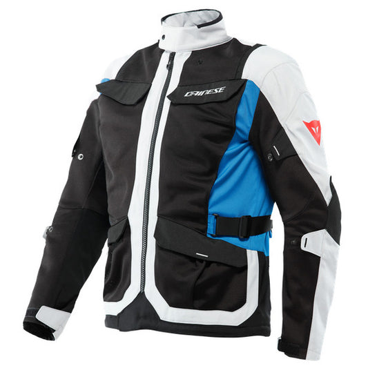 Chaqueta Dainese Desert Tex Gris Claro / Negro / Azul Cielo