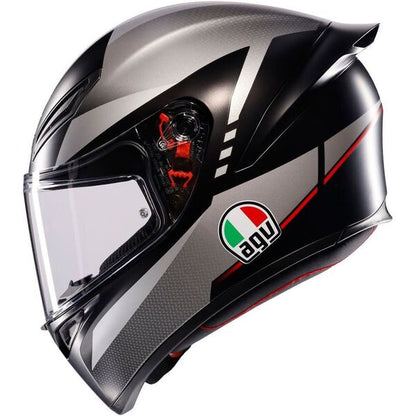 Casco AGV K1 S Lap Negro Matte/ Gris/ Rojo