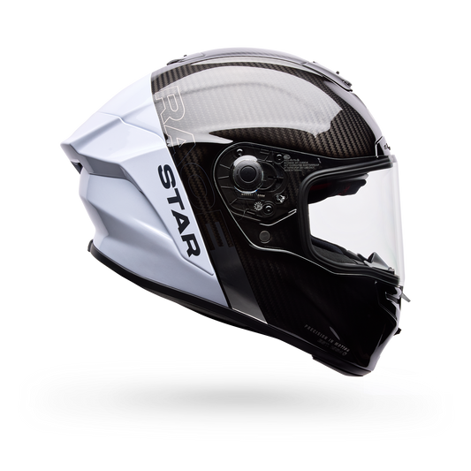 Casco Moto Calle Race Star DLX Flex Strike Blanco/Negro Bell