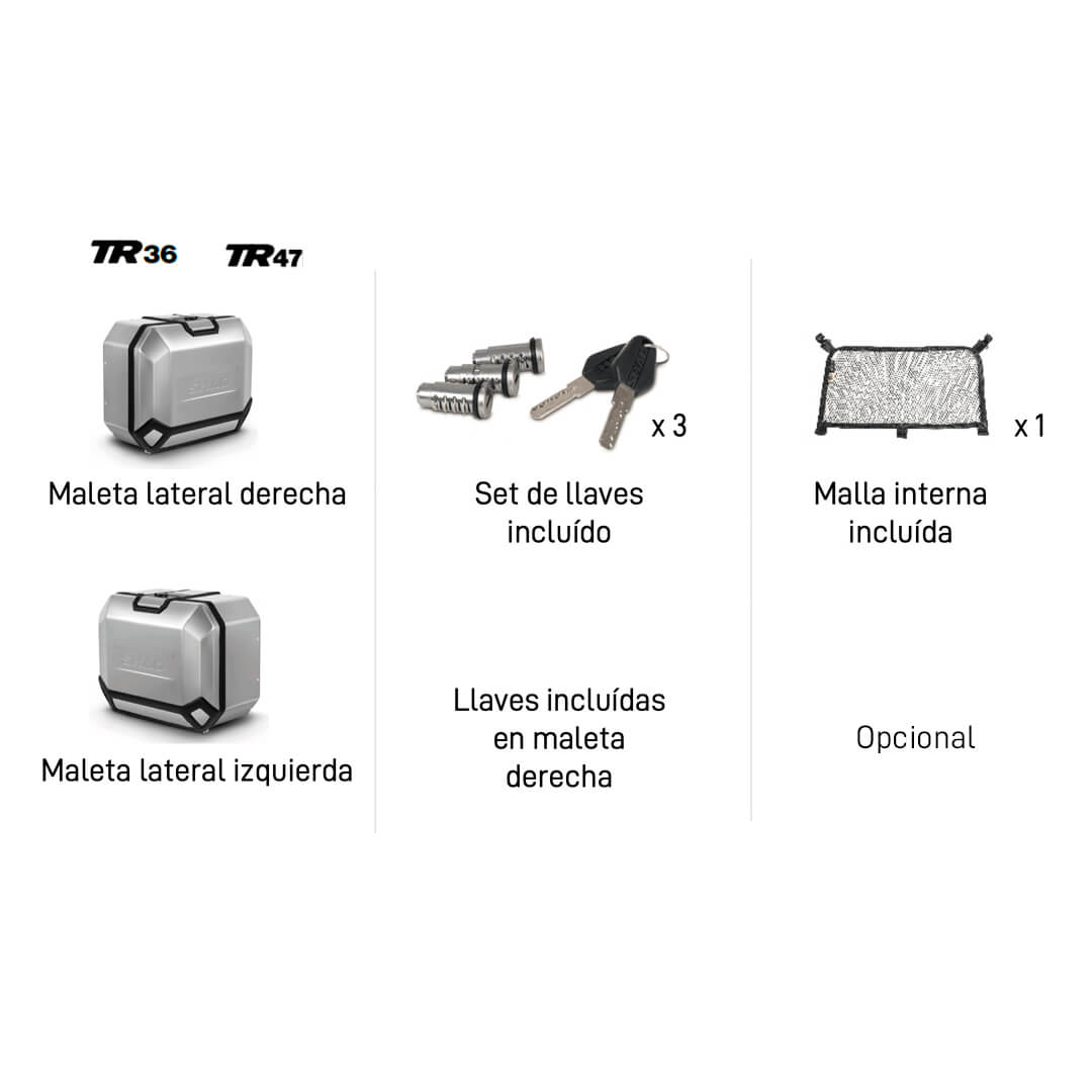 Maleta para Moto Shad Lateral Derecha TERRA TR36