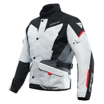 Chaqueta Dainese Tempest 3 D-Dry Gris Glaciar / Negro / Rojo Lava