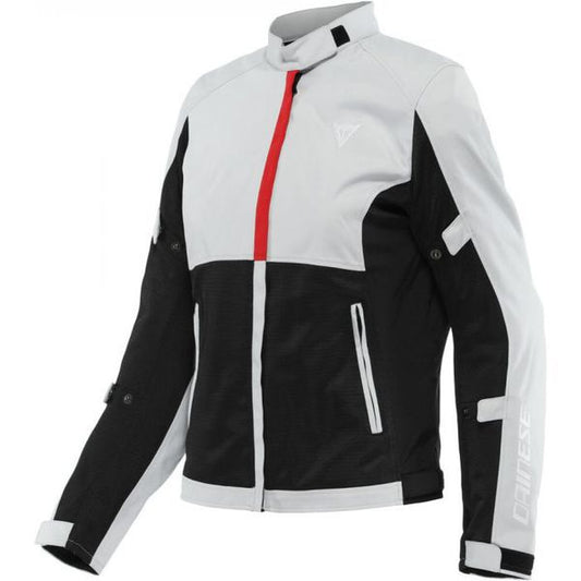 Chaqueta Dainese Risoluta Air Tex Lady Gris Glaciar / Rojo Lava
