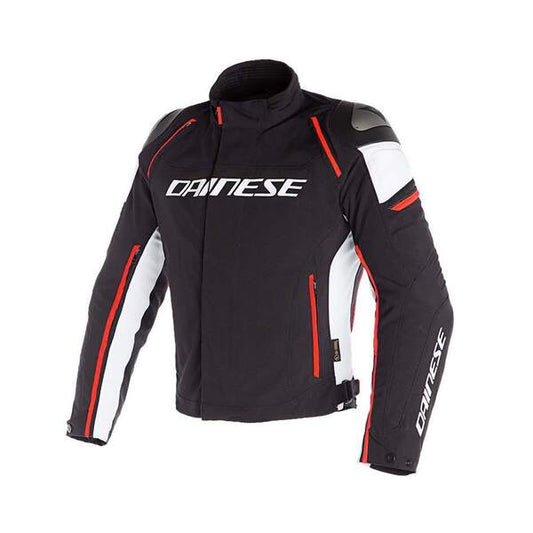 Chaqueta Dainese Racing 3 D-Dry Negro / Blanco / Rojo Fluor