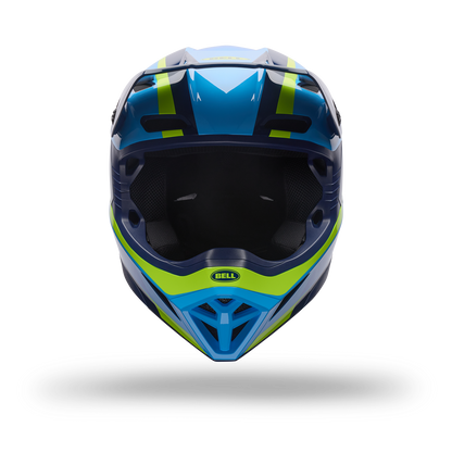 Casco Moto Mx-10 Mips Spiral Azul Vapor Bell