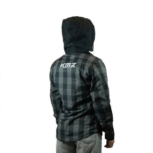 Chaqueta Moto Calle Mujer Woman Flannel Verde/Negro KMZ