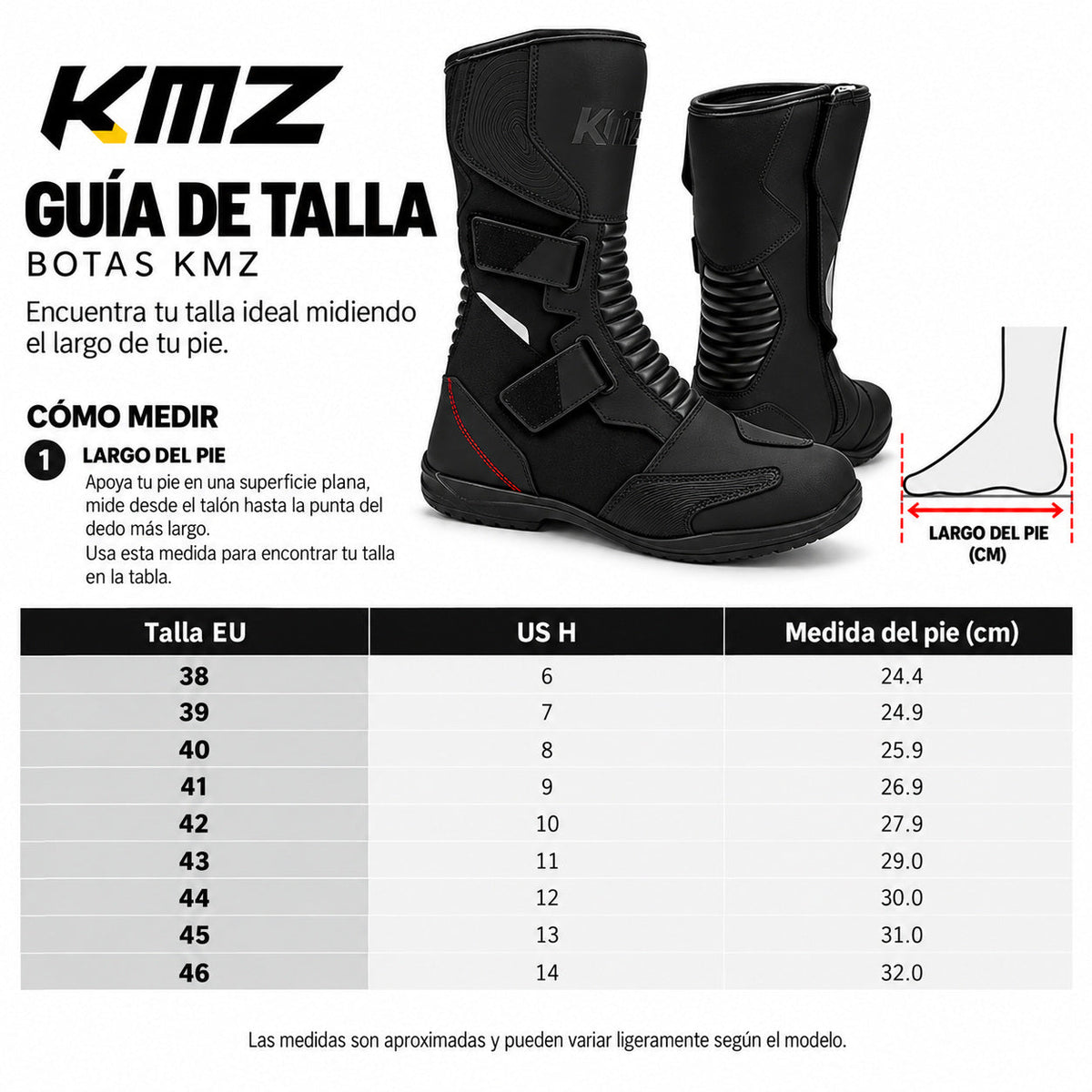 Zapatos Moto Calle Brock Negro KMZ