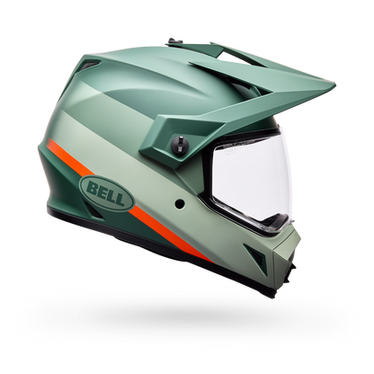 Casco Moto Calle MX-9 ADV Trail Verde/Naranjo Bell