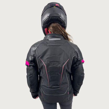 Chaqueta Moto Calle Mujer Streetflow Apex Negro Kmz
