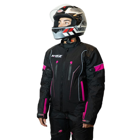 Chaqueta Moto Calle Mujer Streetflow Apex Negro Kmz