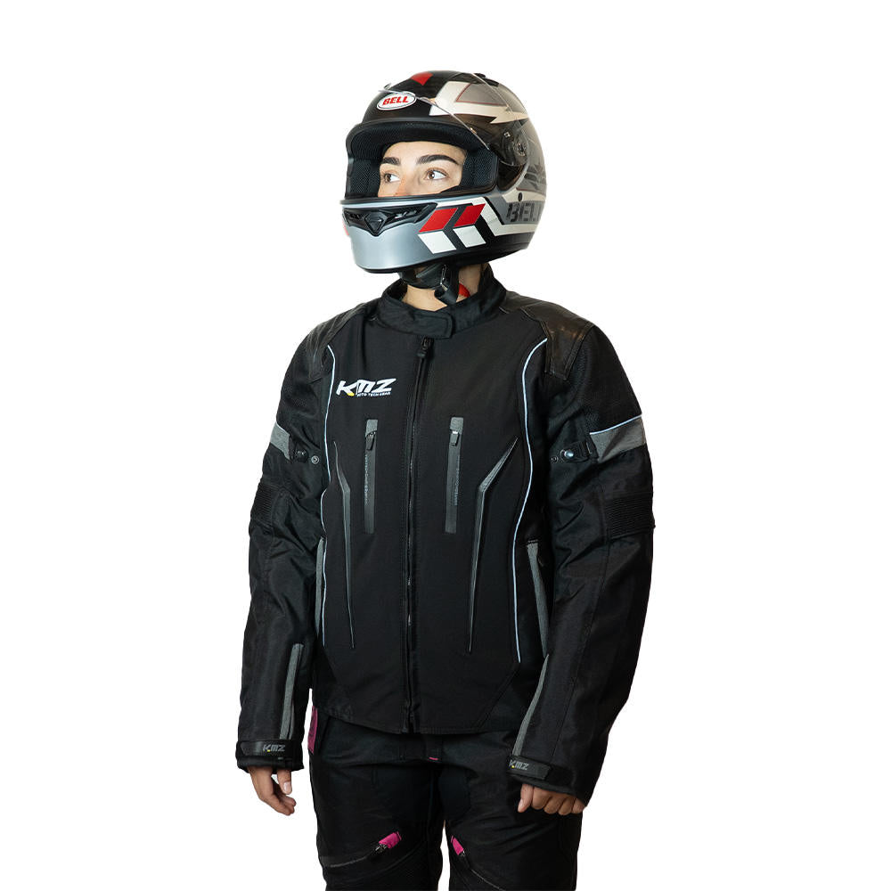 Chaqueta Moto Calle Mujer Streetflow Apex Gris Kmz