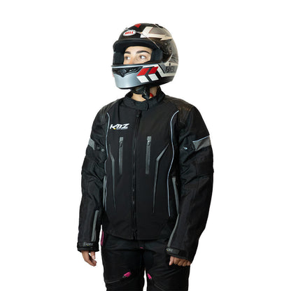 Chaqueta Moto Calle Mujer Streetflow Apex Gris Kmz