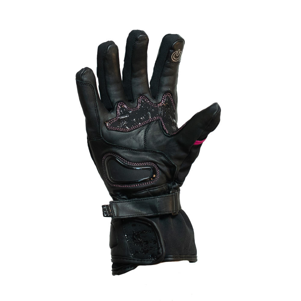 Guantes Moto Calle Mujer Signature Nomad Rosado Kmz