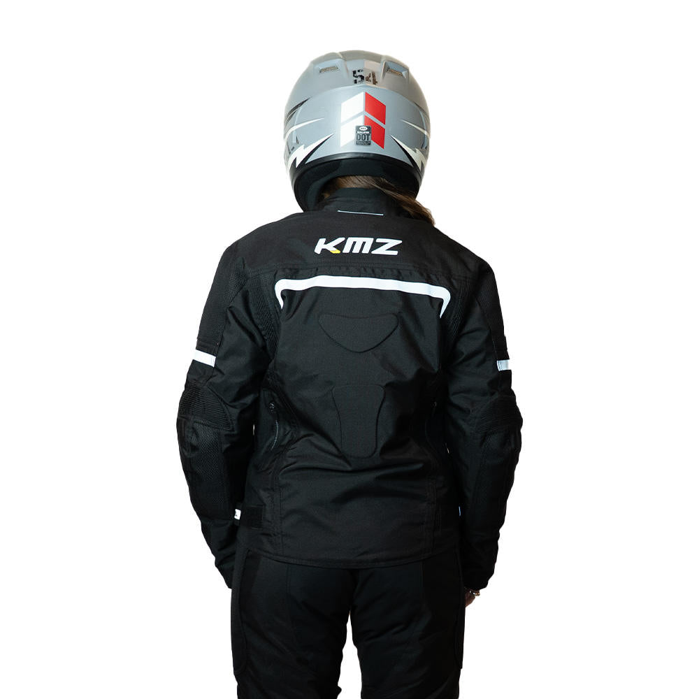 Chaqueta Moto Calle Mujer Metro Apex Negro Kmz
