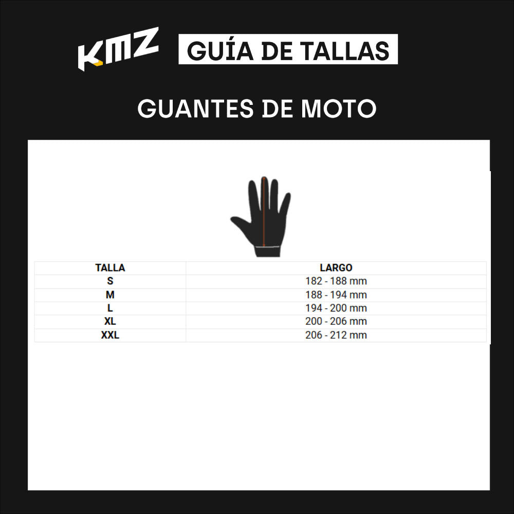 Guantes Moto Calle Transit Apex Negro Kmz