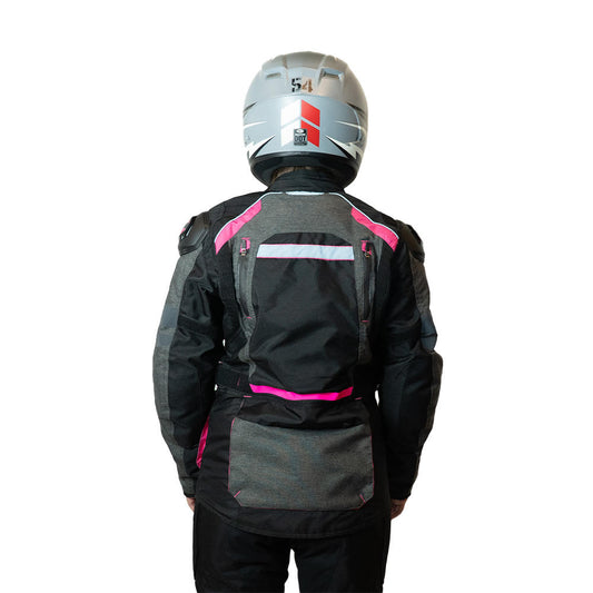 Chaqueta Moto Calle Mujer Overdrive Nomad Negro Kmz