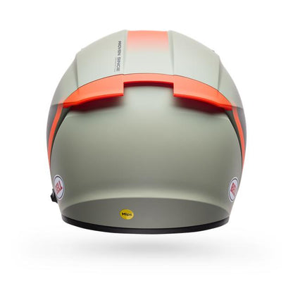 Casco Moto Calle Lithium Mips Bash Gris/Naranjo Certificado QR Bell