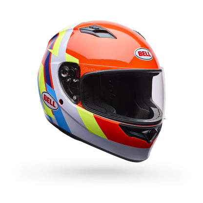 Casco Moto Calle Qualifier Vibe Naranjo Certificado QR Bell