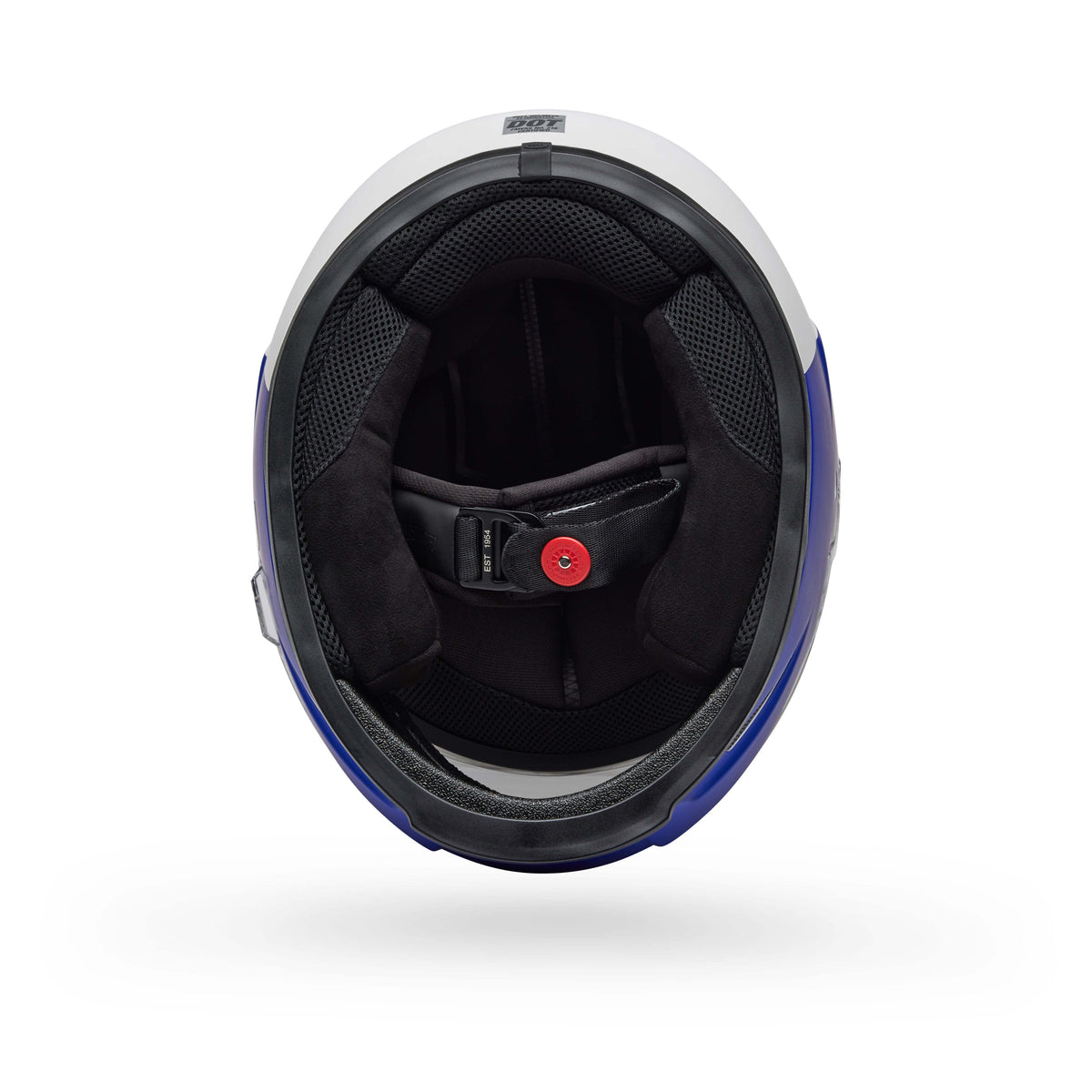 Casco Moto Calle Eliminator Menace Azul/Blanco Certificado QR Bell