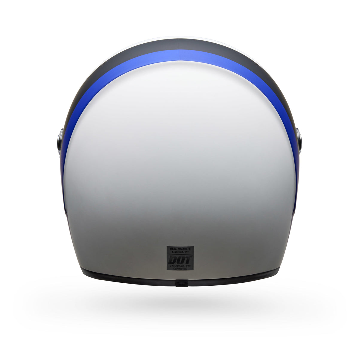 Casco Moto Calle Eliminator Menace Azul/Blanco Certificado QR Bell