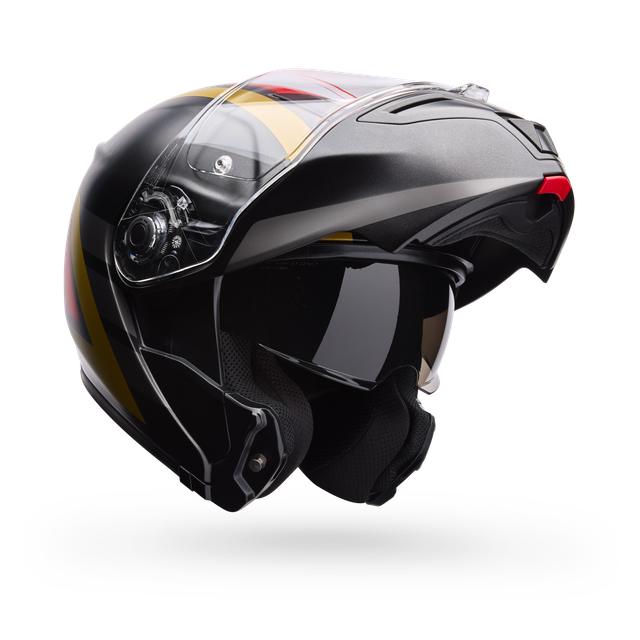 Casco Moto Calle SRT Modular Abatible The Good Ride Negro/Rojo Certificado QR Bell