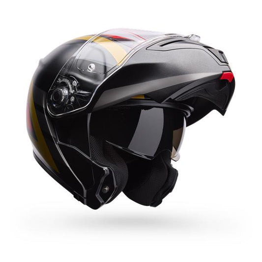 Casco Moto Calle SRT Modular Abatible The Good Ride Negro/Rojo Certificado QR Bell