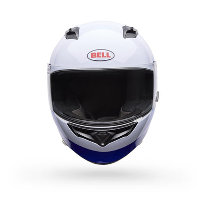 Casco Moto Calle Qualifier Vibe Azul/Blanco Certificado QR Bell