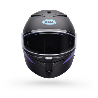 Casco Moto Calle Lithium Passion Negro/Azul Certificado QR Bell