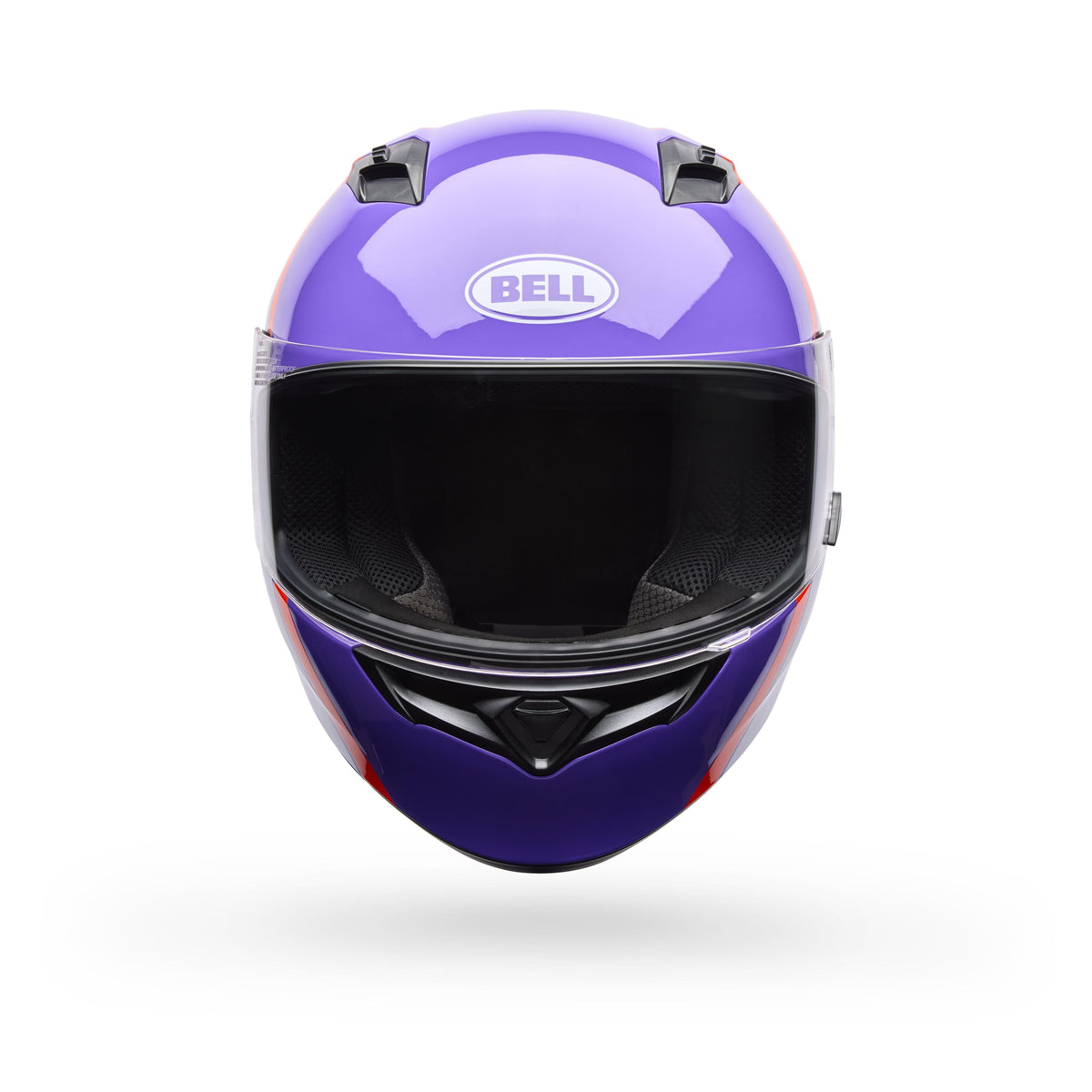 Casco Moto Calle Qualifier Chasm Morado Certificado QR Bell