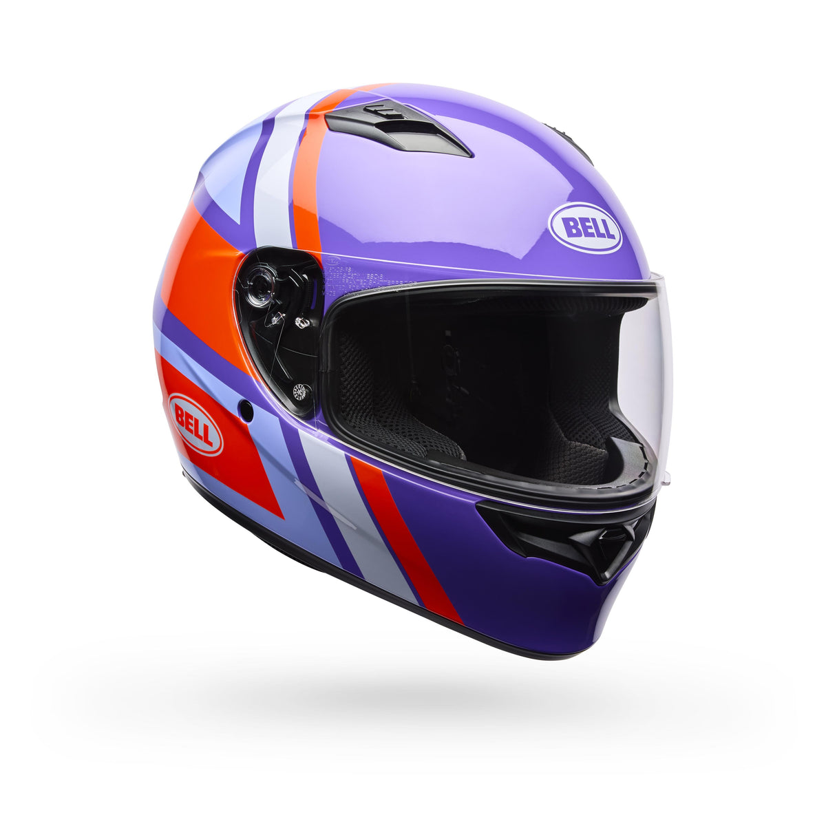 Casco Moto Calle Qualifier Chasm Morado Certificado QR Bell