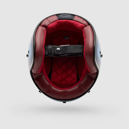 Casco Moto Calle Custom 500 Crate Azul Bell